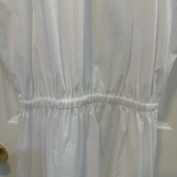 MICHAEL Michael Kors Chain Halter Optic White Cotton Tier Lawn Midi Dress SZ XS - Picture 10 of 17